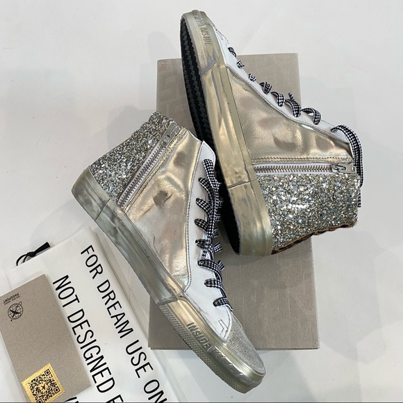 Golden Goose Slide Sneaker Neutral 37 Glitter - Picture 10 of 12